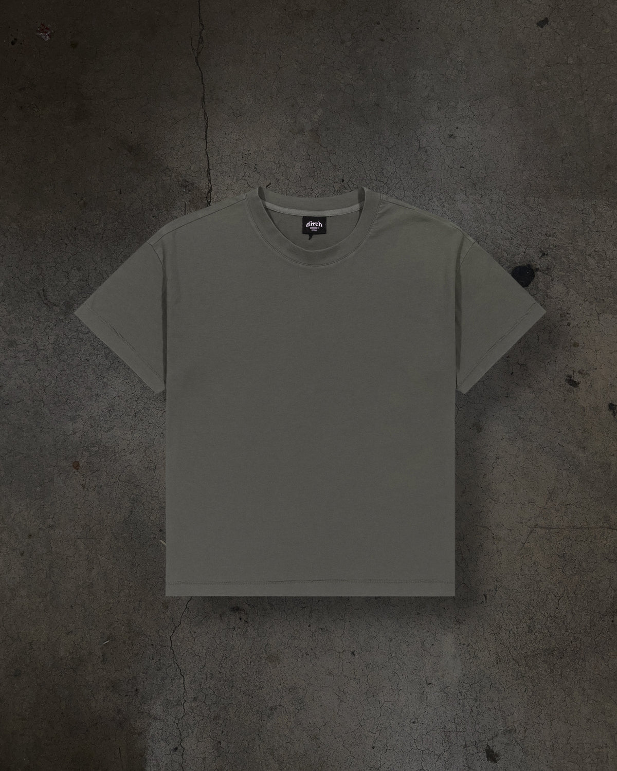CROPPED BLANK TEE (CEMENT)