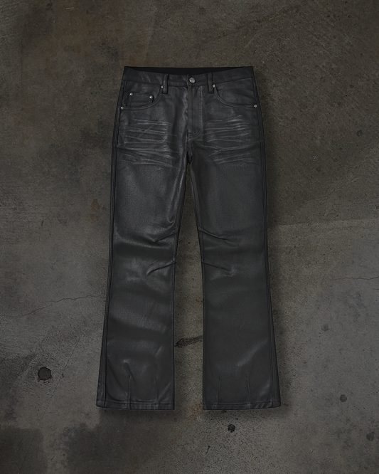 SLIM BOOTCUT COATED DENIM (WAXED NOIR)