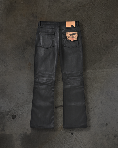 SLIM BOOTCUT COATED DENIM (WAXED NOIR)