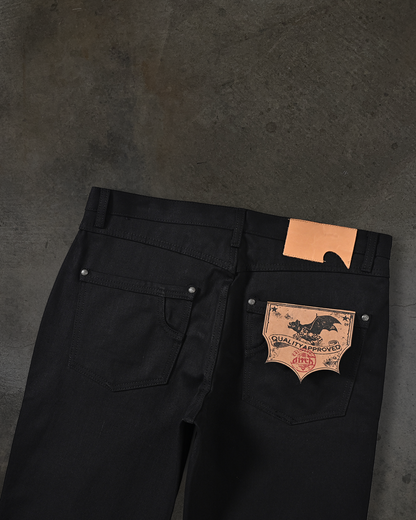 JAPANESE SELVEDGE SLIM BOOTCUT DENIM (NOIR)
