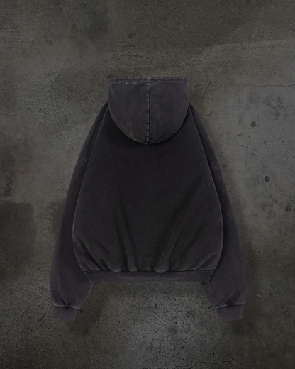 LEATHER PATCH PULLOVER (COAL)