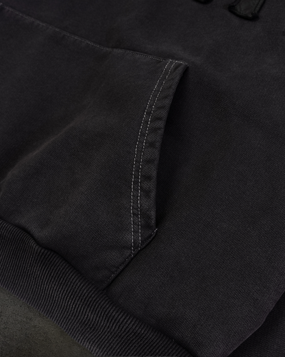 LEATHER PATCH PULLOVER (COAL)