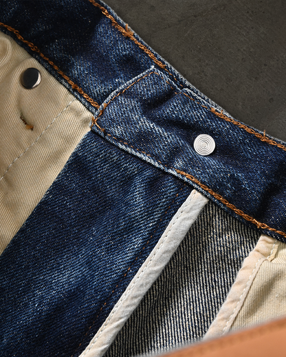 SLIM BOOTCUT COATED DENIM (WAXED BLUE)