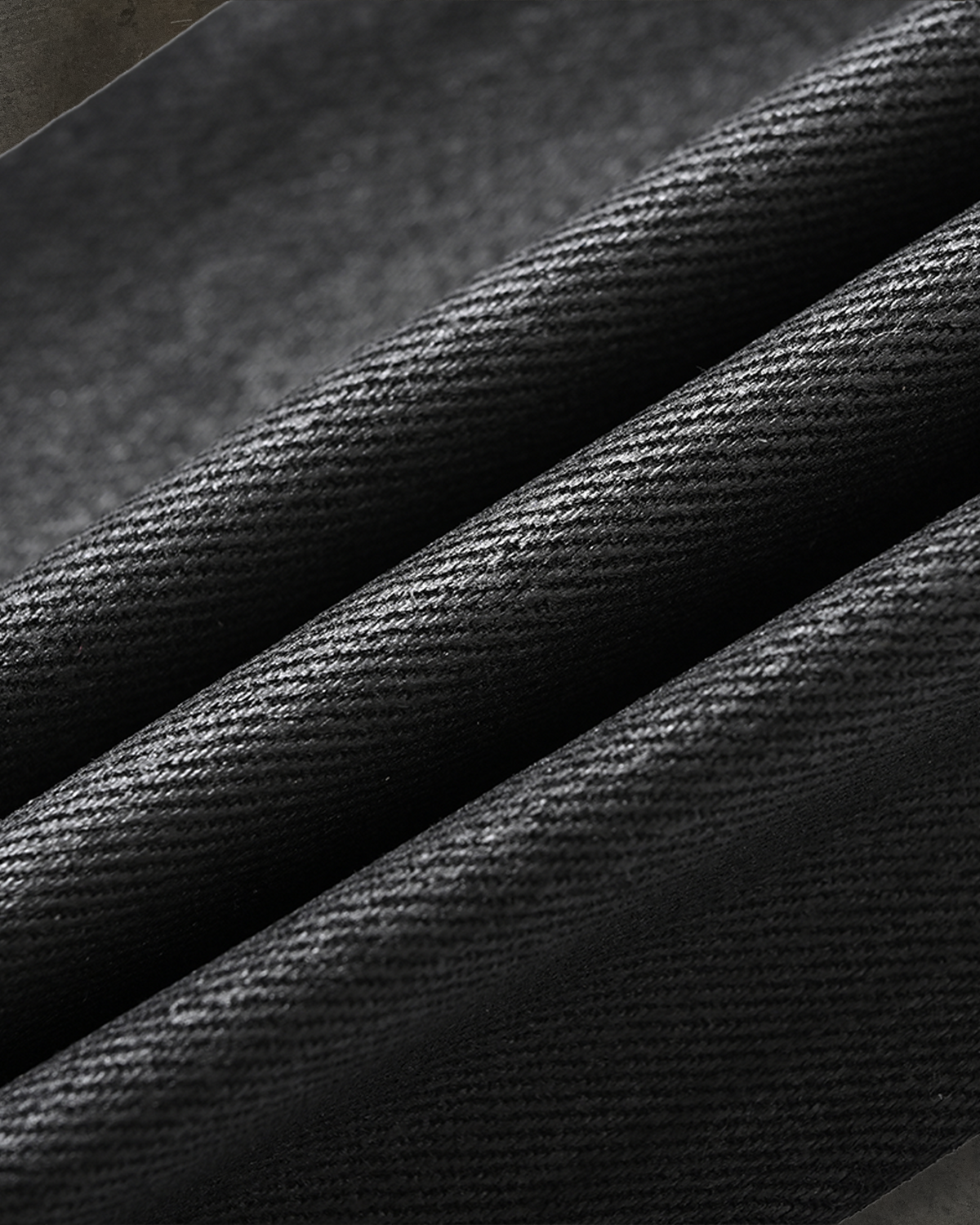 FLARED BOOTCUT COATED DENIM (WAXED NOIR)