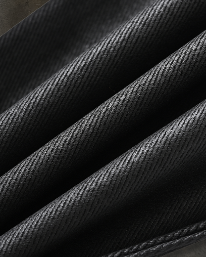 SLIM BOOTCUT COATED DENIM (WAXED NOIR)