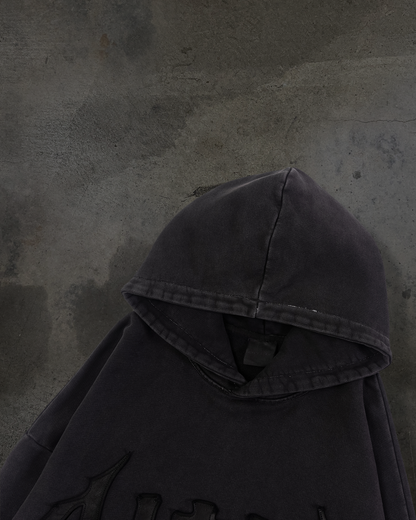LEATHER PATCH PULLOVER (COAL)