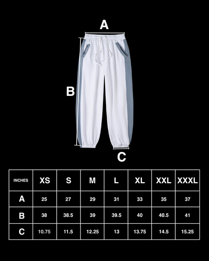 SPORT TRACK SWEATS (WHT/FLINT)