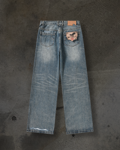 SLUB REPAIRED DENIM (DIRTY WASH)