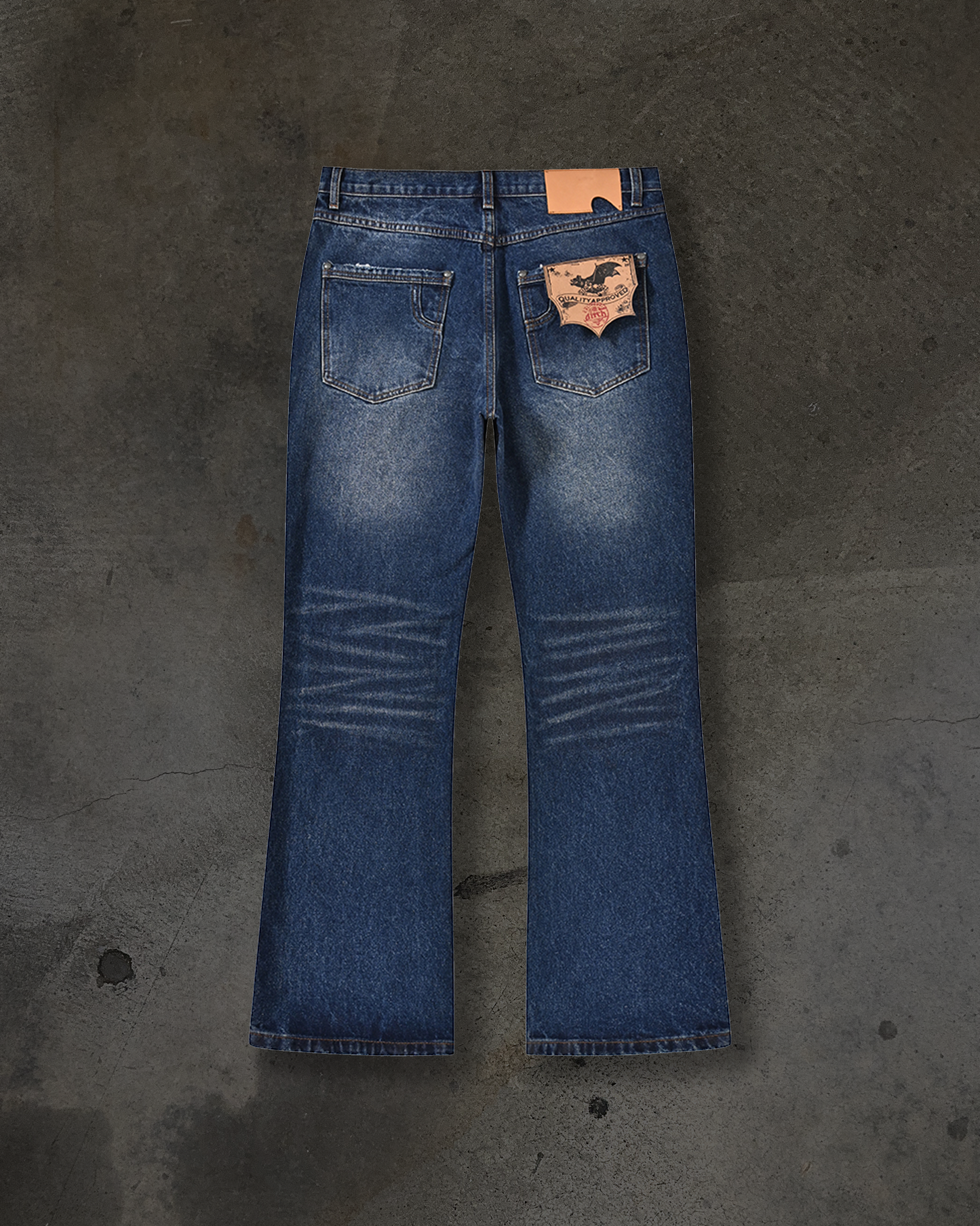 SLIM BOOTCUT COATED DENIM (WAXED BLUE)