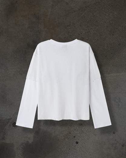 MESH LAYERED LONGSLEEVE (BONE)