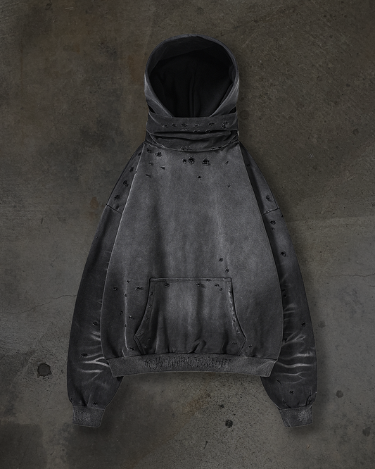 RUIN MASKED HOODIE (COAL)