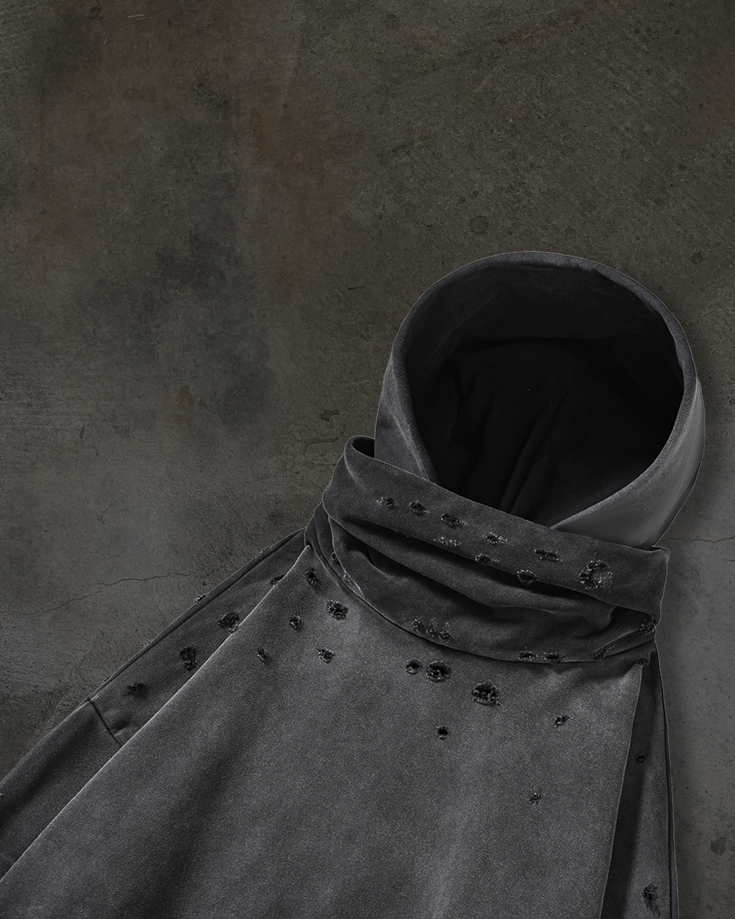 RUIN MASKED HOODIE (COAL)