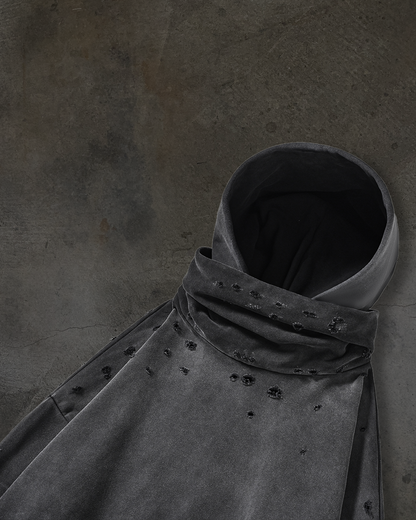RUIN MASKED HOODIE (COAL)