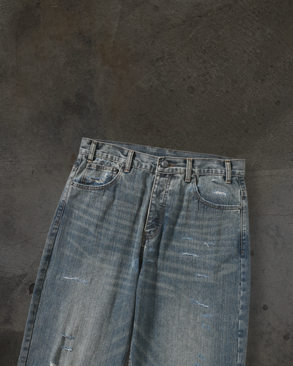 SLUB REPAIRED DENIM (DIRTY WASH)