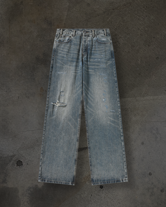 SLUB REPAIRED DENIM (DIRTY WASH)