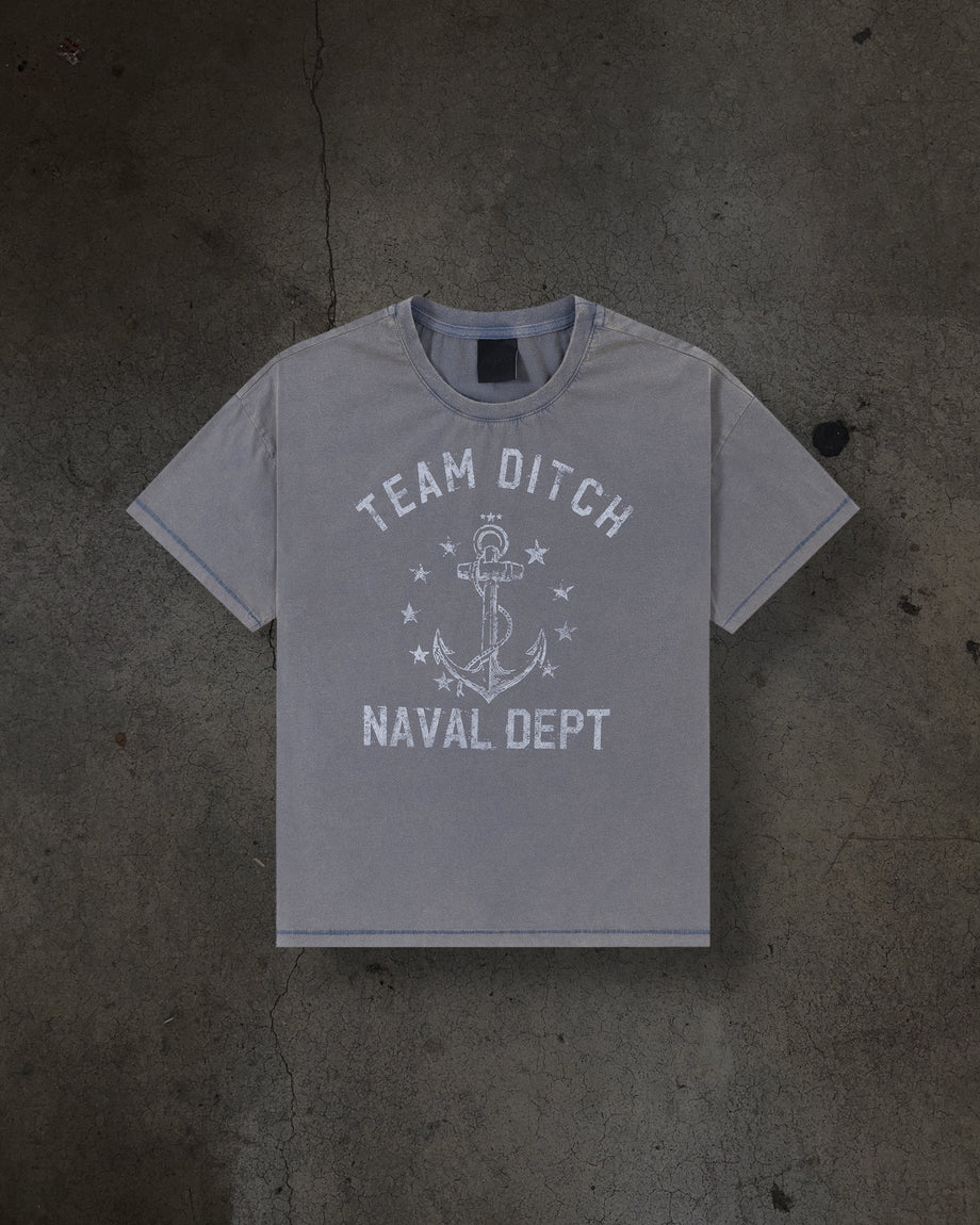 NAVAL TEE (RAIN/WHT)