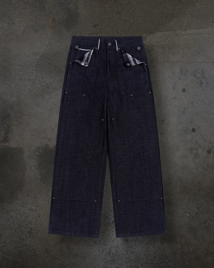 JAPANESE SELVEDGE SLUB DOUBLE KNEES (INDIGO)