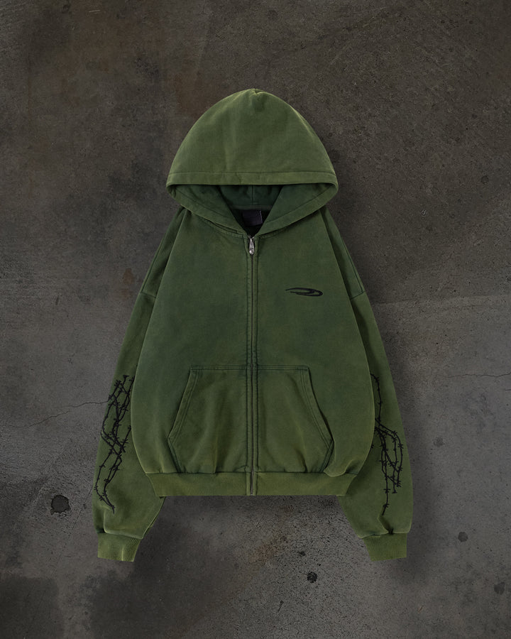 ATHLETIC BARBED ZIPUP (PINE)