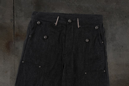 JAPANESE SELVEDGE SLUB DOUBLE KNEES (COAL)