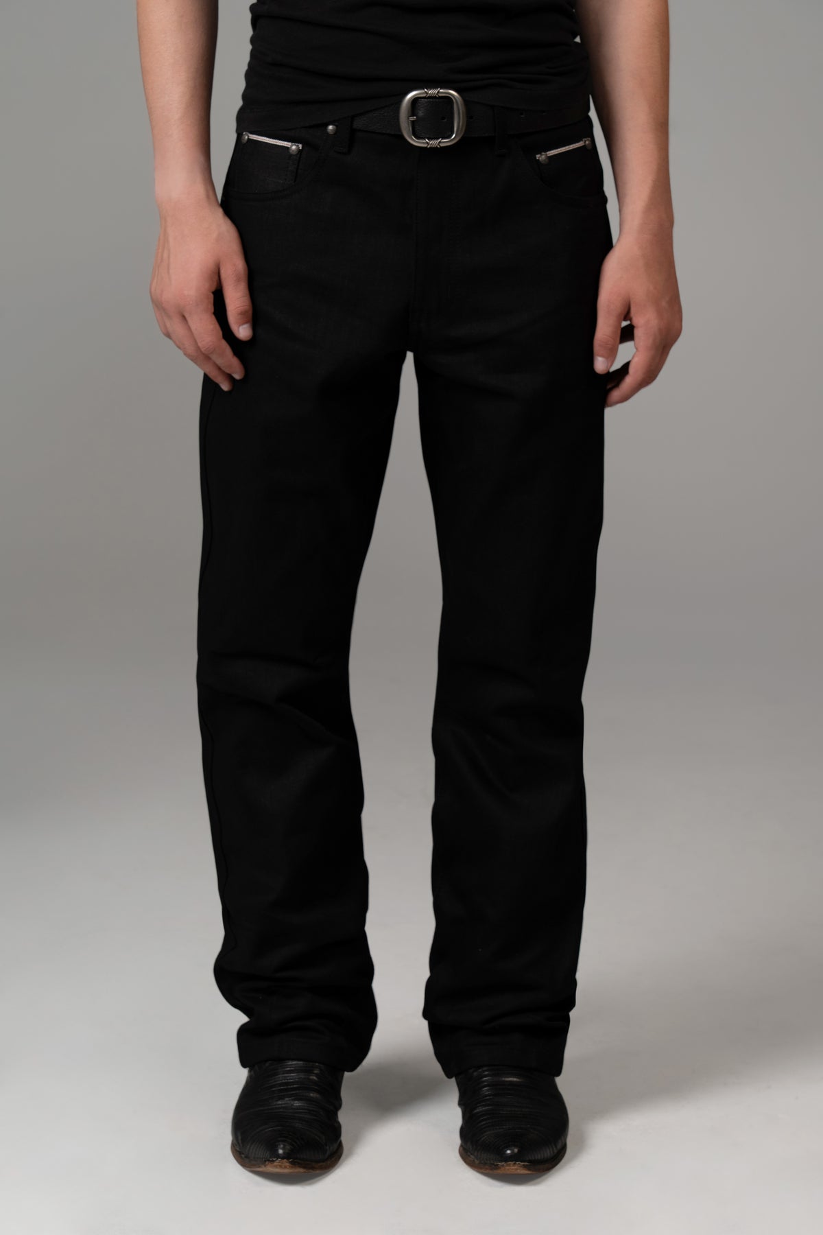JAPANESE SELVEDGE SLIM BOOTCUT DENIM (JET BLACK)