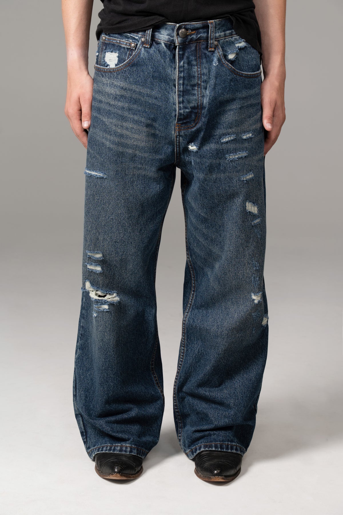 REPAIRED DENIM (DARK WASH)