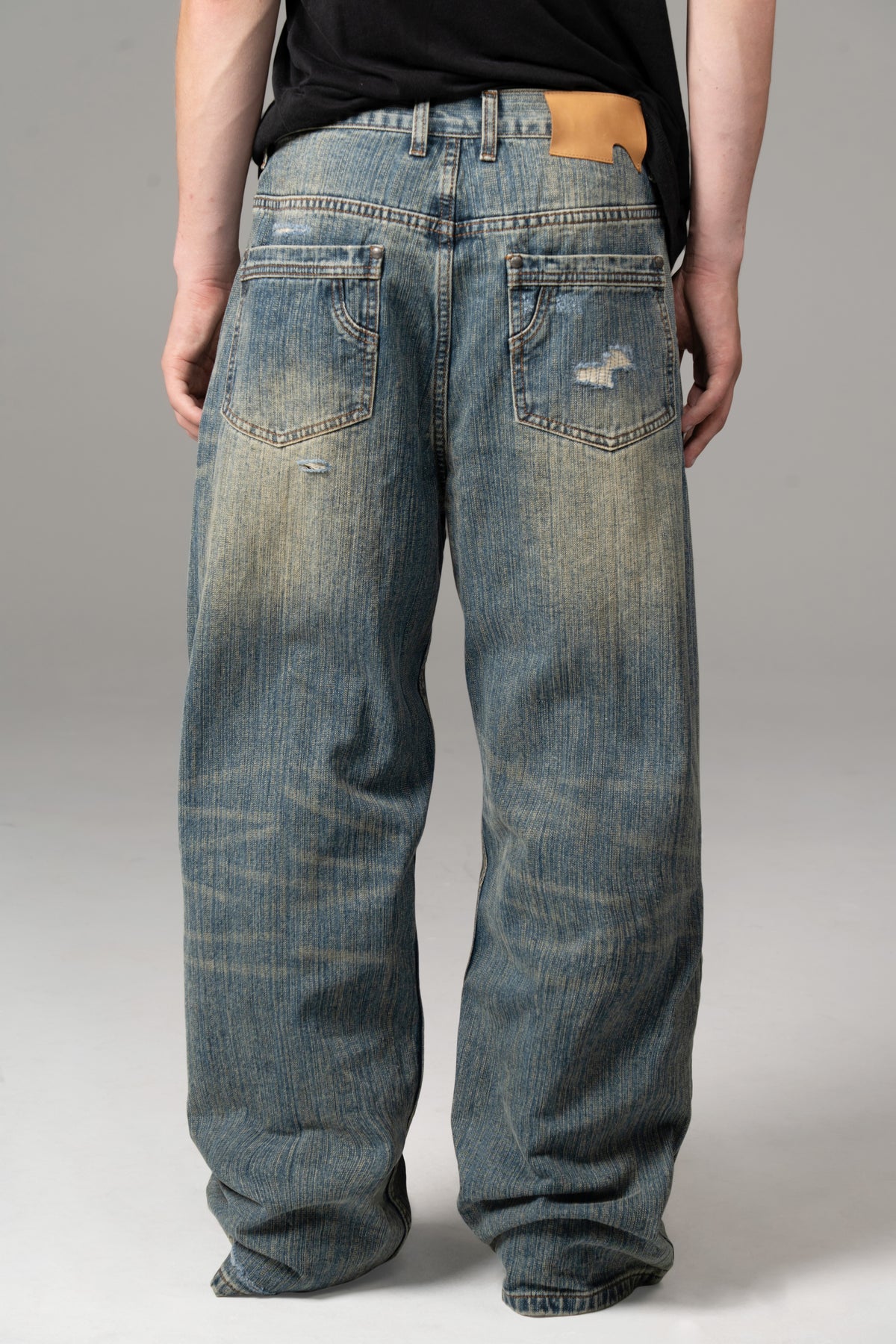 SLUB REPAIRED DENIM (DIRTY WASH)
