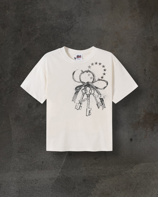 KEYCHAIN TEE (OFFWHITE)