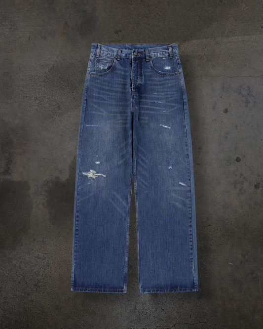 SLUB REPAIRED DENIM (LIGHT WASH)