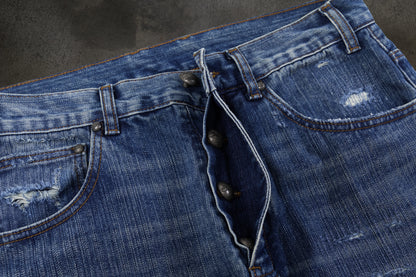 SLUB REPAIRED DENIM (LIGHT WASH)