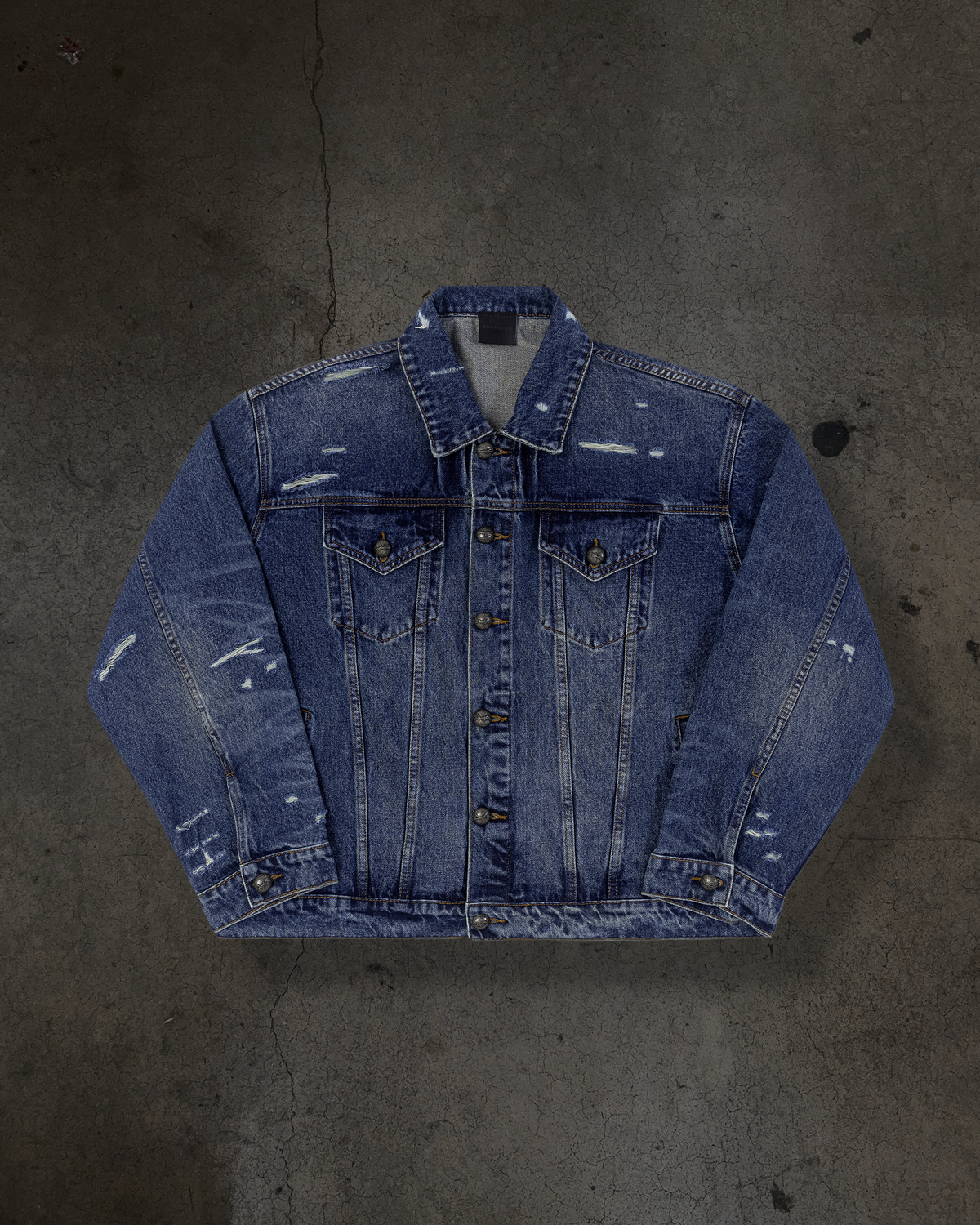 FADED DENIM JACKET (DARK WASH)