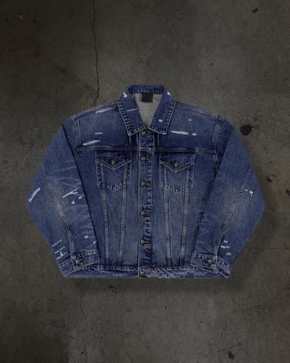 FADED DENIM JACKET (DARK WASH)