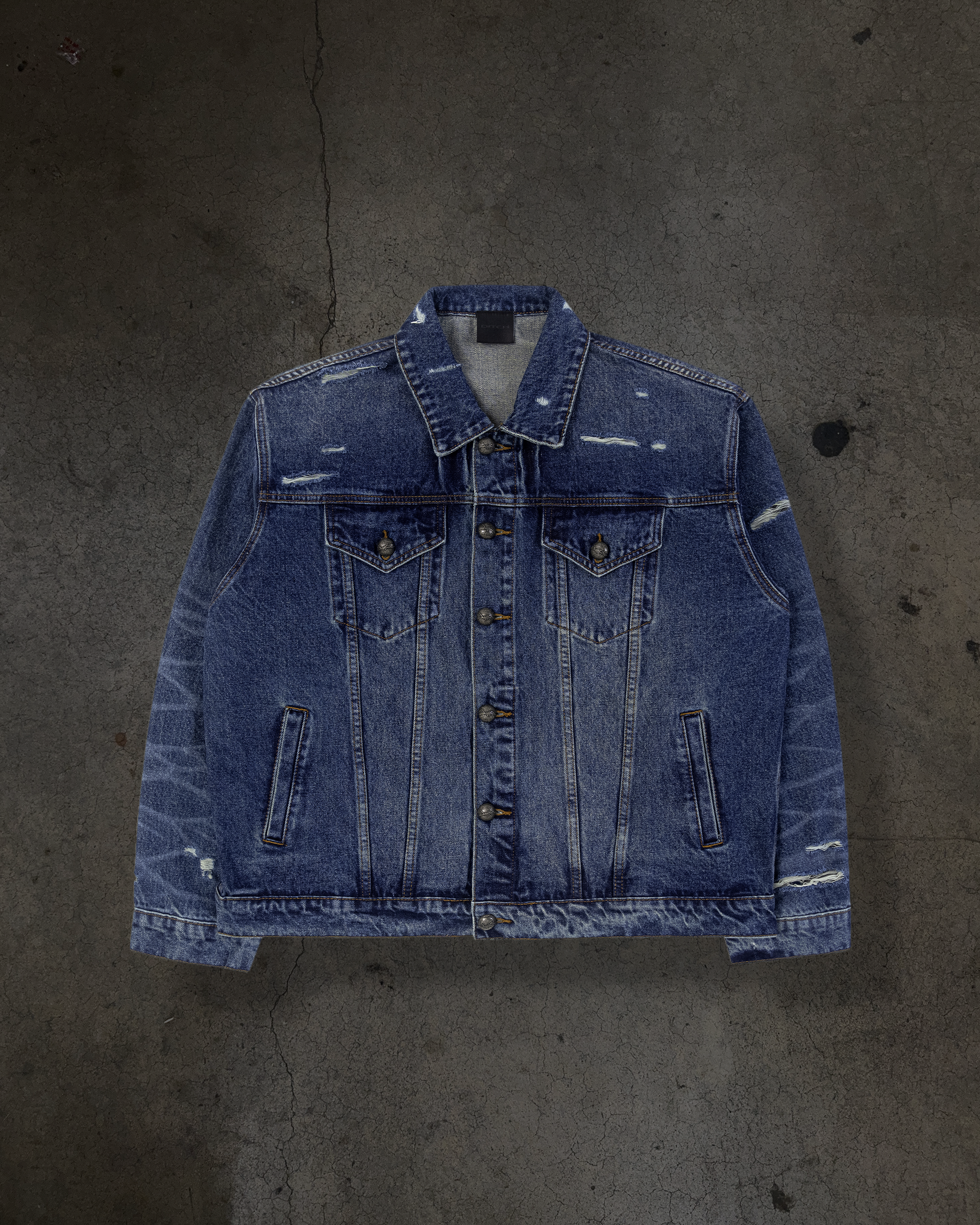 FADED DENIM JACKET (DARK WASH) – ditch