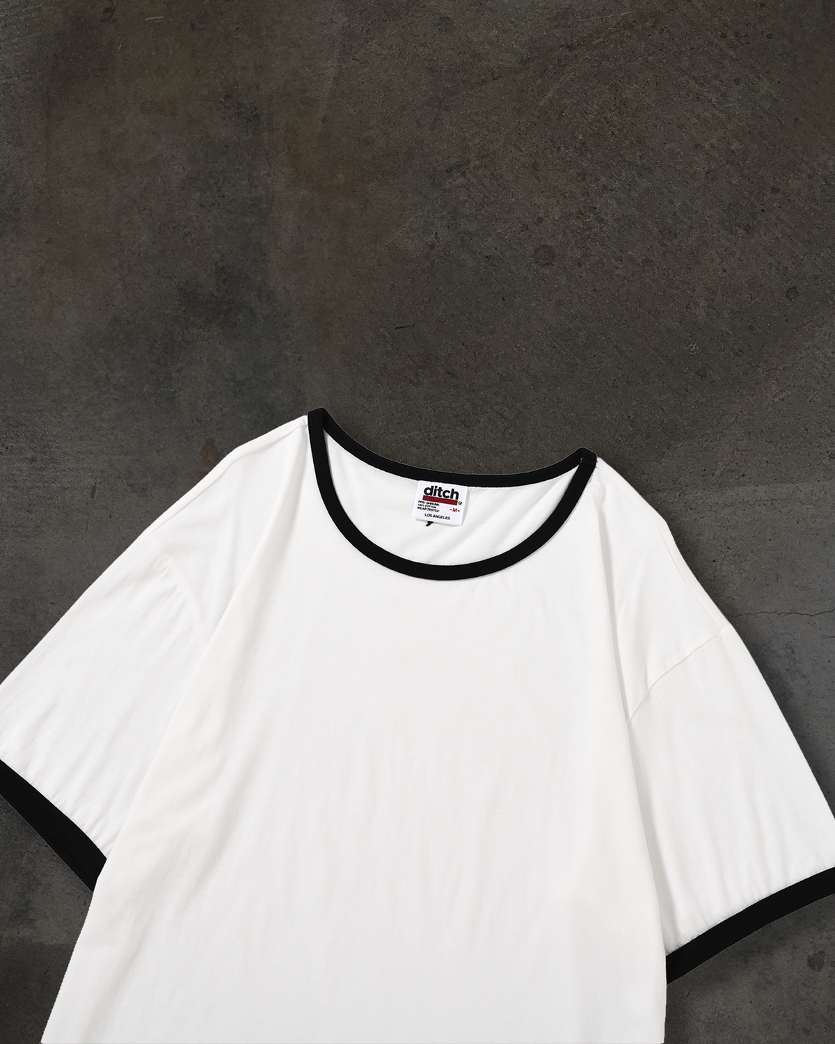 RINGER BLANK TEE (B&W)