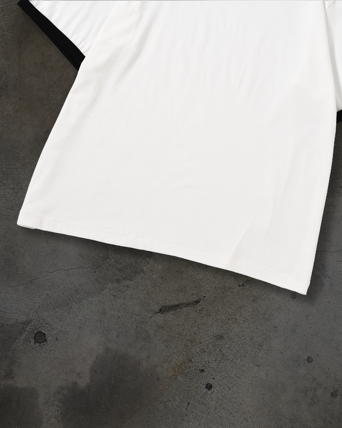 RINGER BLANK TEE (B&W)