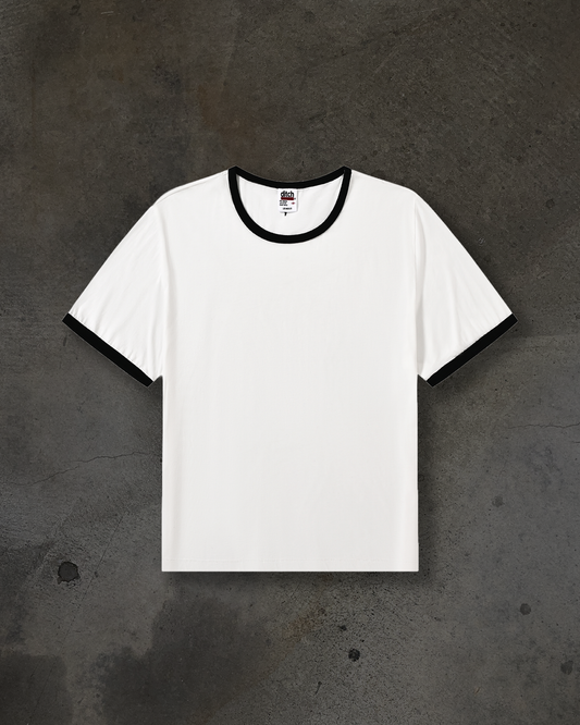 RINGER BLANK TEE (B&W)