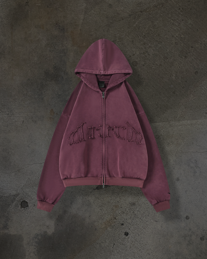ARCH LOGO ZIPUP (CRIMSON)