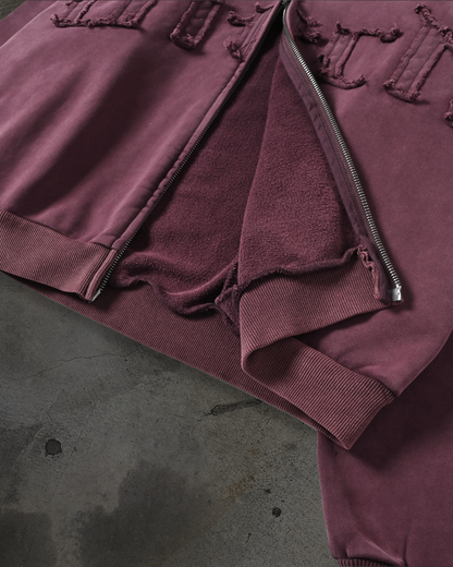 ARCH LOGO ZIPUP (CRIMSON)