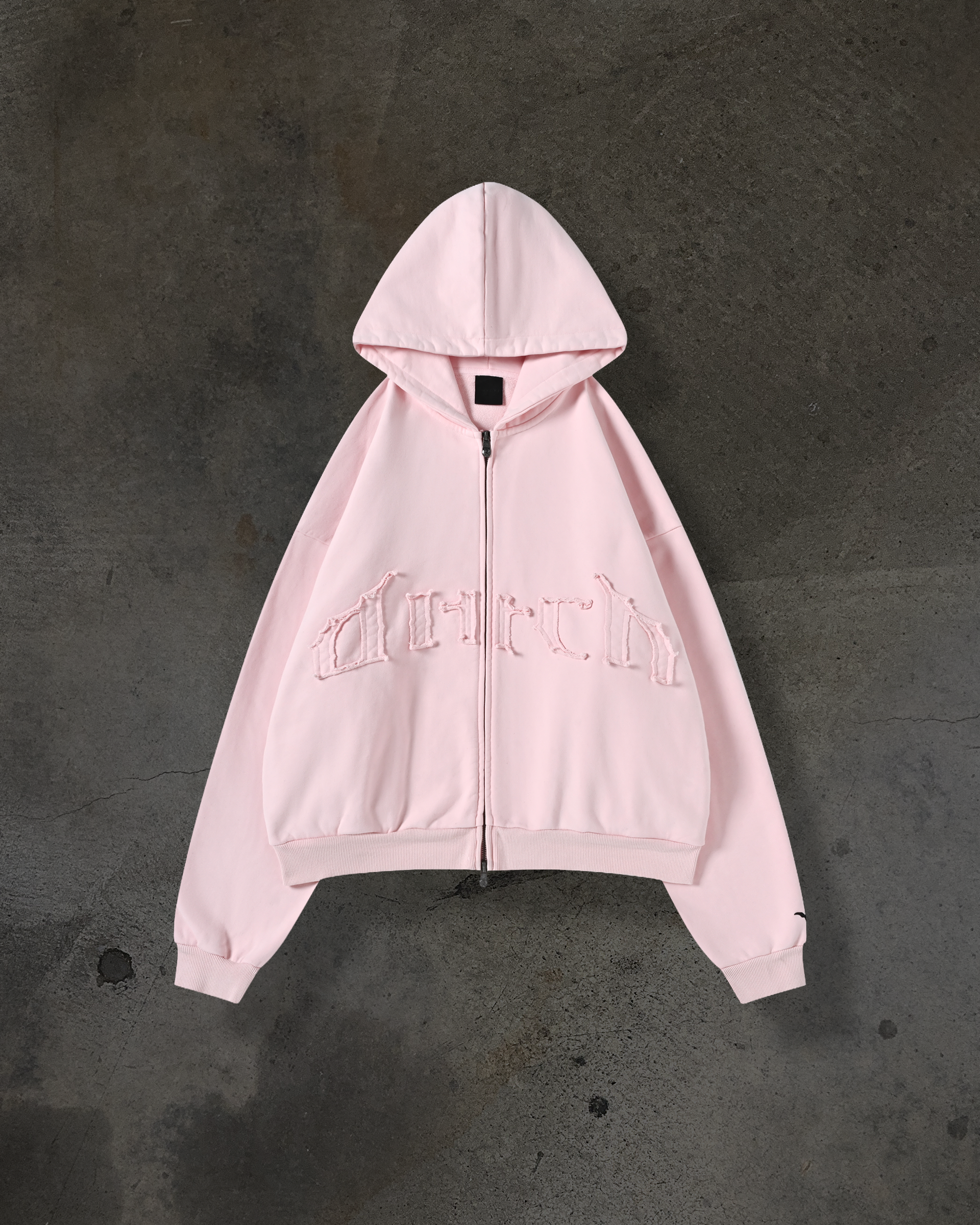 ARCH LOGO ZIPUP (BABY PINK) – ditch