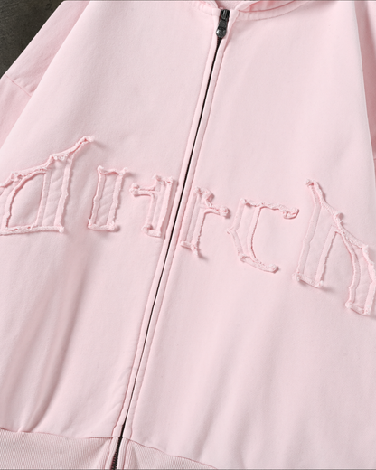 ARCH LOGO ZIPUP (BABY PINK)
