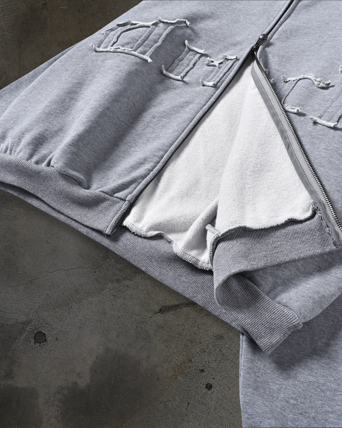 ARCH LOGO ZIPUP (HEATHER)