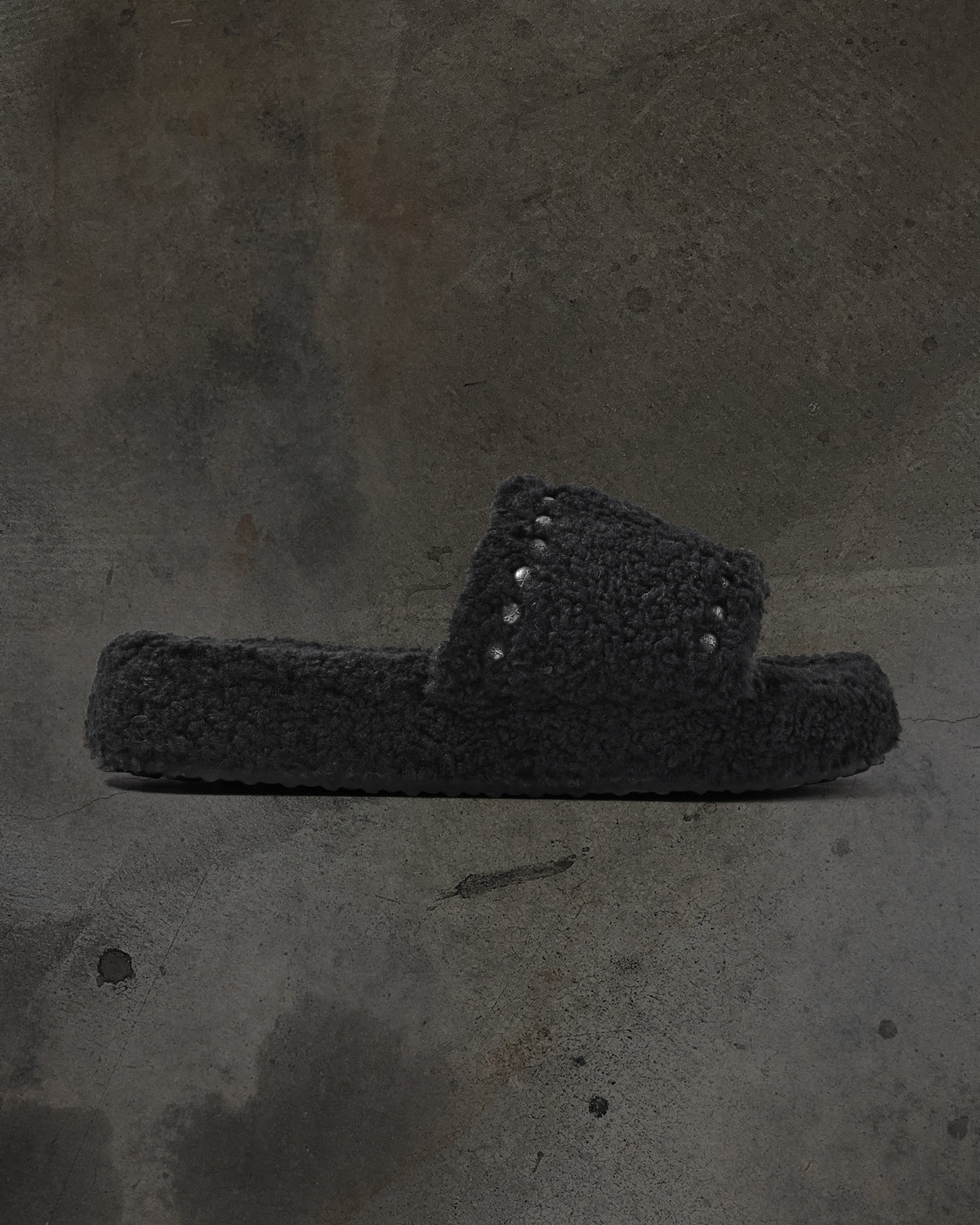 SHEARLING SLIDE (NOIR)