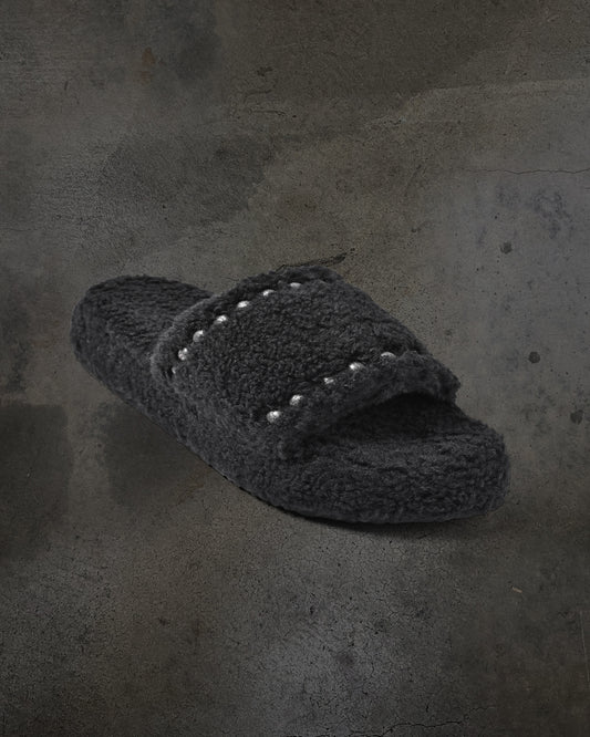 SHEARLING SLIDE (NOIR)