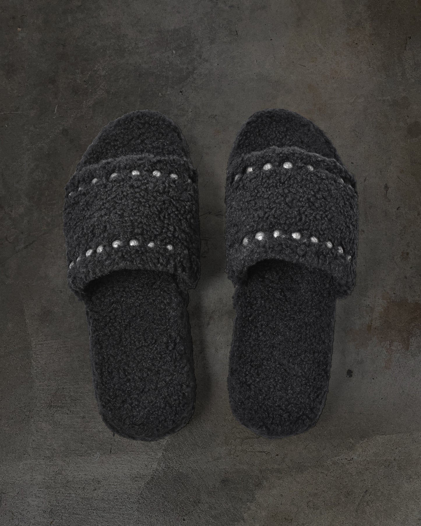 SHEARLING SLIDE (NOIR)