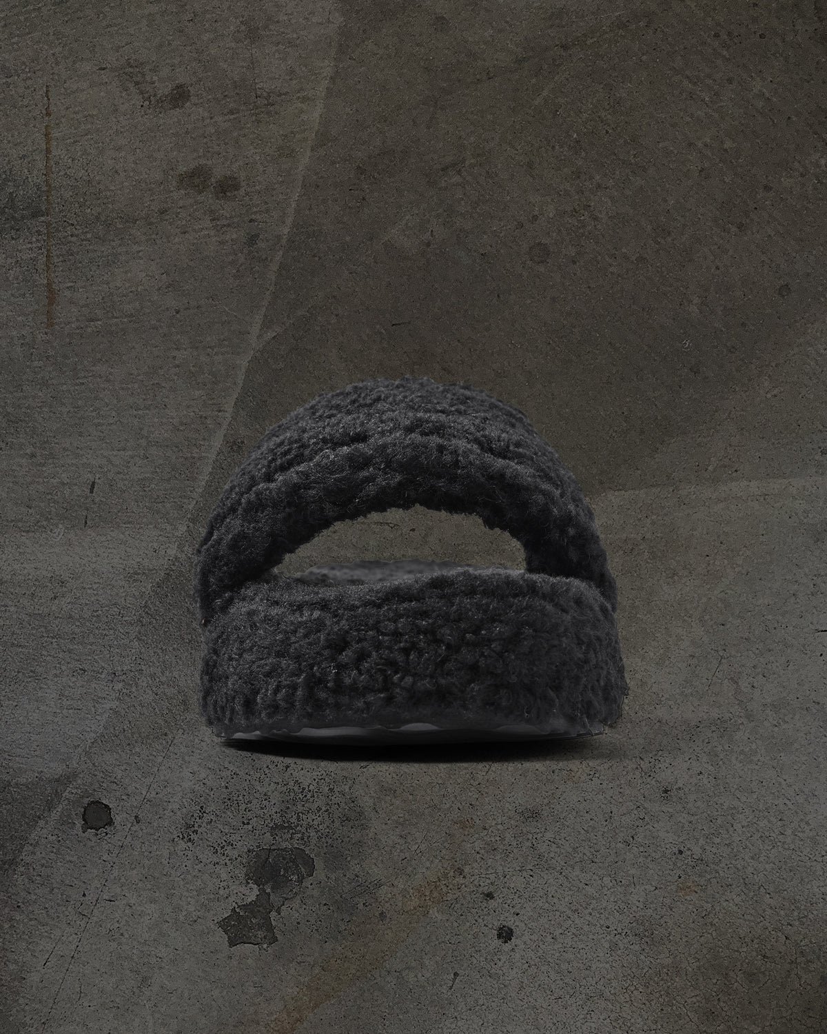 SHEARLING SLIDE (NOIR)