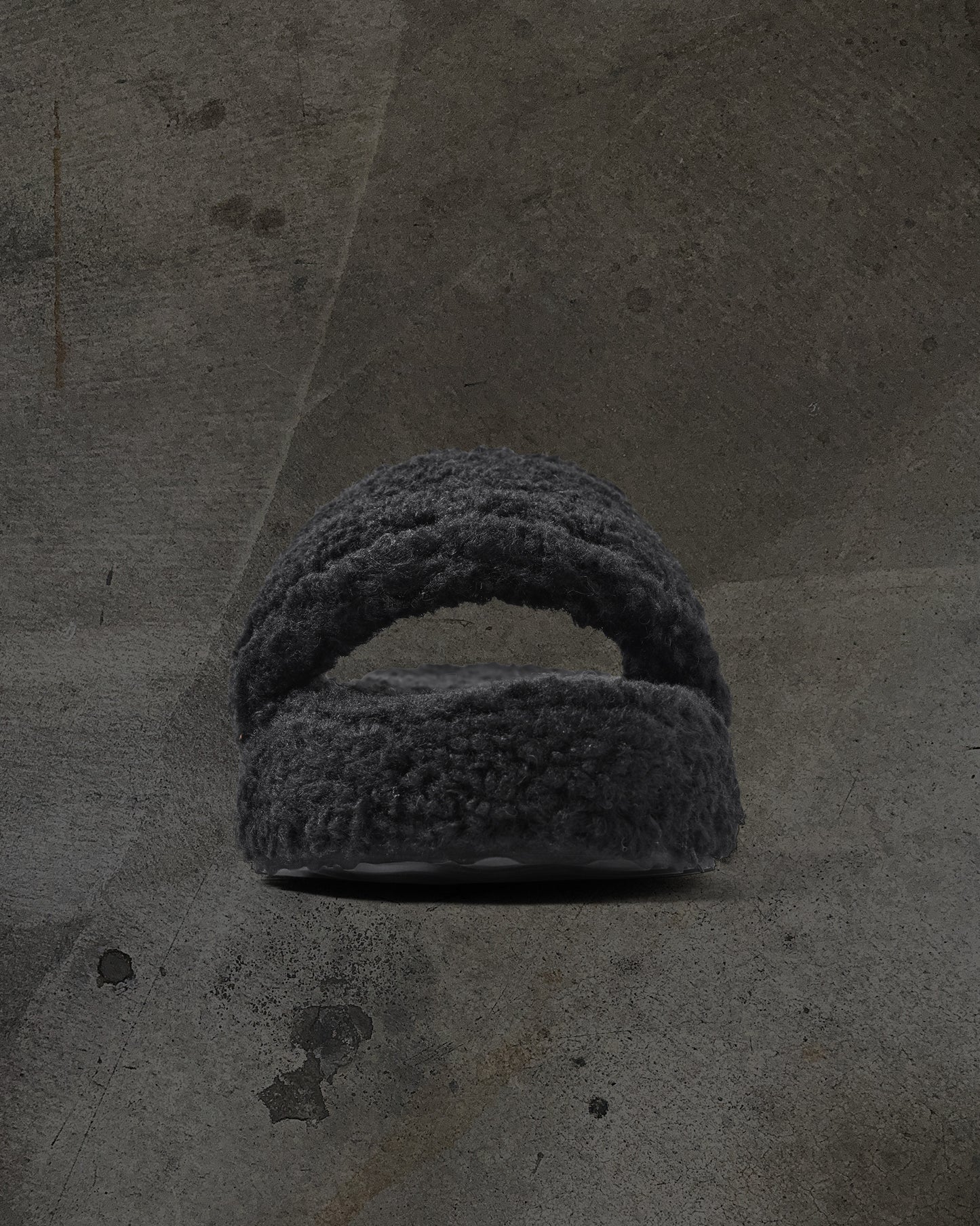 SHEARLING SLIDE (NOIR)