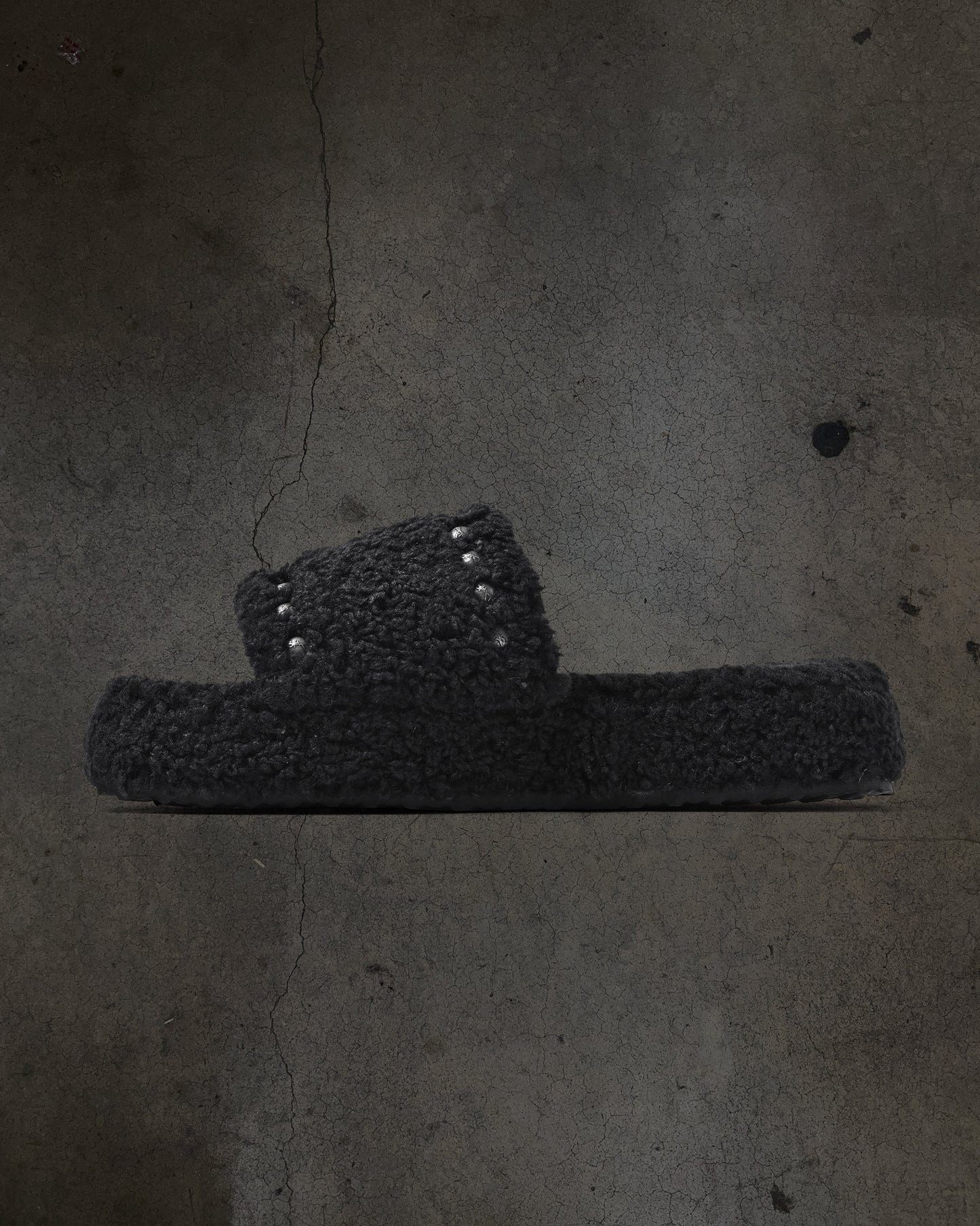 SHEARLING SLIDE (NOIR)