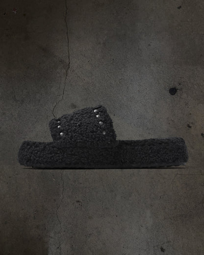 SHEARLING SLIDE (NOIR)