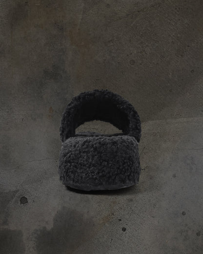 SHEARLING SLIDE (NOIR)