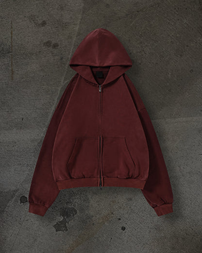 BLANK ZIPUP (CRIMSON)