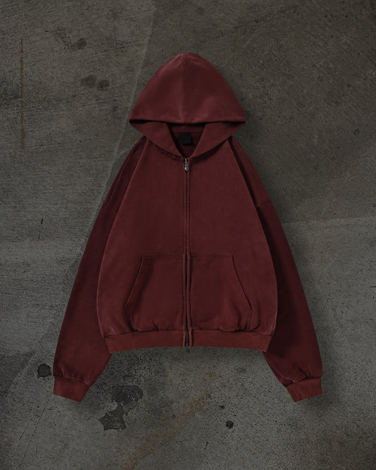 BLANK ZIPUP (CRIMSON)